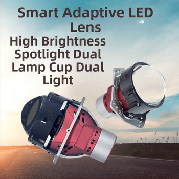 Intelligens követő LED fényszóró lencse autóhoz — 65W, 9–16V, 8600 lm, 30 000 óra, alumíniumötvözet