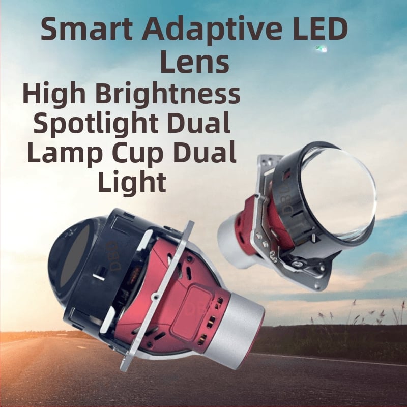 Intelligens követő LED fényszóró lencse autóhoz — 65W, 9–16V, 8600 lm, 30 000 óra, alumíniumötvözet