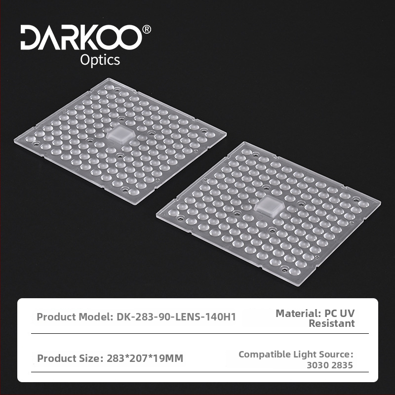 Φακός εξωτερικού φωτισμού, γωνία δέσμης 90°, UV-ανθεκτικό PC, συμβατός με LED πηγές 3030/2835, μοντέλο DK-282-90-lens-196h1