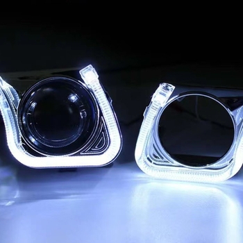 Dekorativni poklopac za far auta s LED Angel Eye, U-oblik vodilica svjetla, integrirani poklopac, 12V, 8W, univerzalno kompatibilno