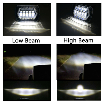 LED prednje svjetlo za Wrangler, kvadratnog dizajna u stilu strelice, 12V, 6500LM, IP68, s pokazivačem smjera