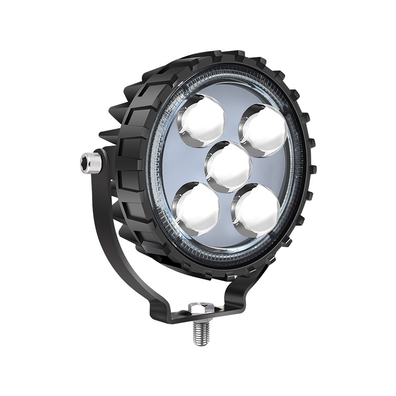 Okrugli laserski spot s 5 LED za prednji branik kamiona/terenog vozila, 60W, 12-80V, aluminijsko kućište, PC leća