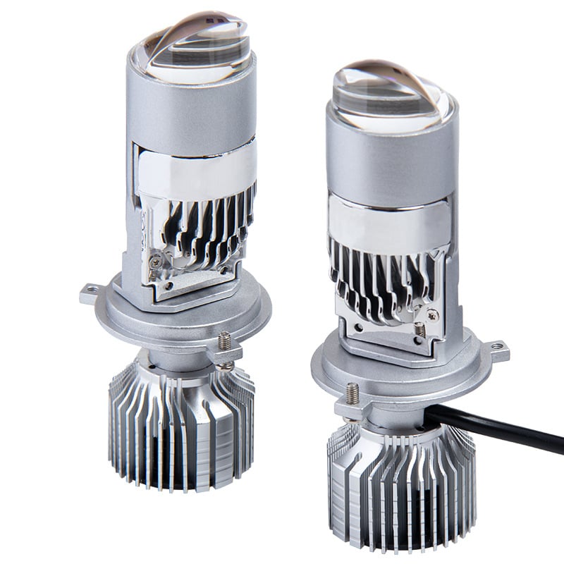 Motorkerékpár LED fényszóró H4 mátrix lencsével, Y1MT, 36W, 12V, IP67