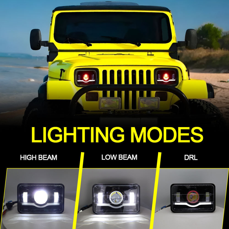 Off-road járművek első LED fénye, univerzális rögzítés, 12V, 45W, 4700LM, IP67, alumínium ház