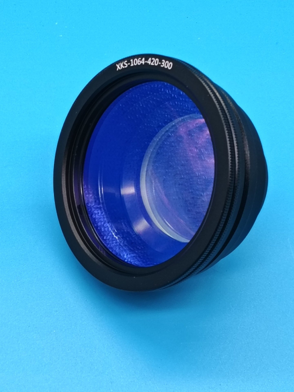 Lézeres jelölőgép lencsefeje, szkennelő mező lencse, optikai szál mező lencse, modell Field Lens, Xin Kai Sheng Optoelectronics