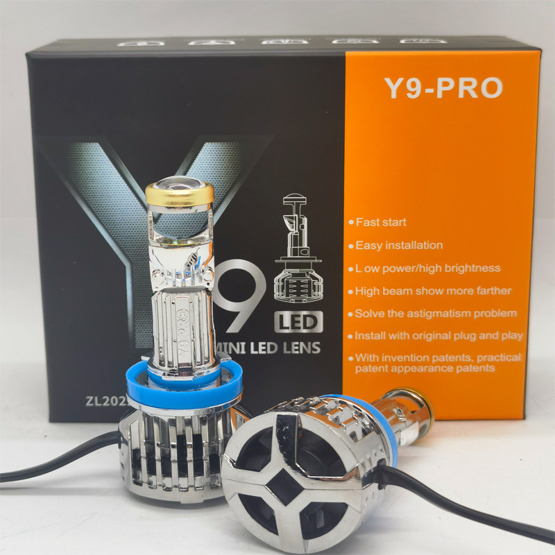 LED prednje svjetlo za automobil Y9 Pro, aluminijsko kućište, H4, DC12V, 8A