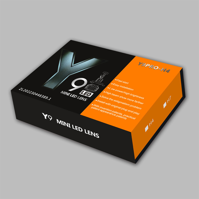 LED prednje svjetlo za automobil Y9 Pro, aluminijsko kućište, H4, DC12V, 8A