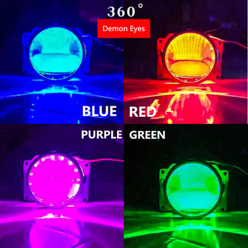 LED automobil LED svjetlo APP Colorful 360 Demon Eye Drag Two, 12V, 20W, 5000LM, IP68, 30000h