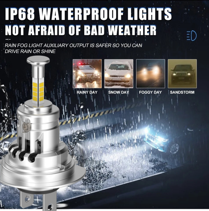 RD04-P LED autófényszóró izzó, 40W, 12V, 4000LM, IP56