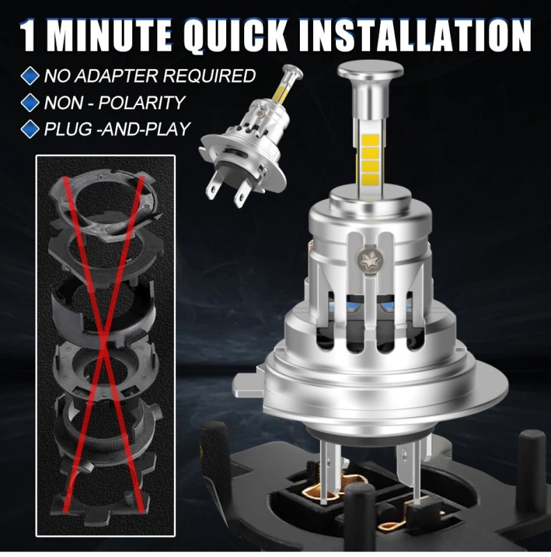 RD04-P LED autófényszóró izzó, 40W, 12V, 4000LM, IP56