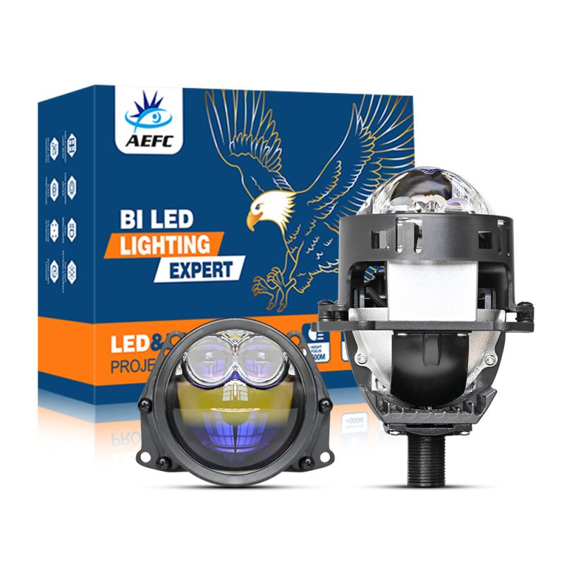 90W LED svjetla s dvostrukim lećama, 3 in, dvostruki laserski snopovi za daljine i bliže, integrirano automobilsko svjetlo