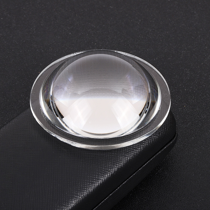 Κυρτός φακός γυαλιού για προβολείς αυτοκινήτων και προβολείς ομίχλης, μοντέλο TJ-85, διαφάνεια >90%, γωνία δέσμης 90°, λειτουργική θερμοκρασία -50 έως 500 °C