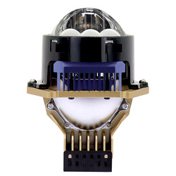 Autó LED fényszóró közvetlen lézerrel, kör alakú dizájn, 75W, 12V, 6000K, nagy fényerő