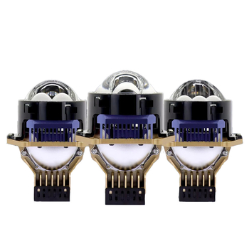 Autó LED fényszóró közvetlen lézerrel, kör alakú dizájn, 75W, 12V, 6000K, nagy fényerő