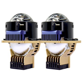 Autó LED fényszóró közvetlen lézerrel, kör alakú dizájn, 75W, 12V, 6000K, nagy fényerő