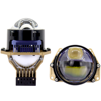 Autó LED fényszóró közvetlen lézerrel, kör alakú dizájn, 75W, 12V, 6000K, nagy fényerő