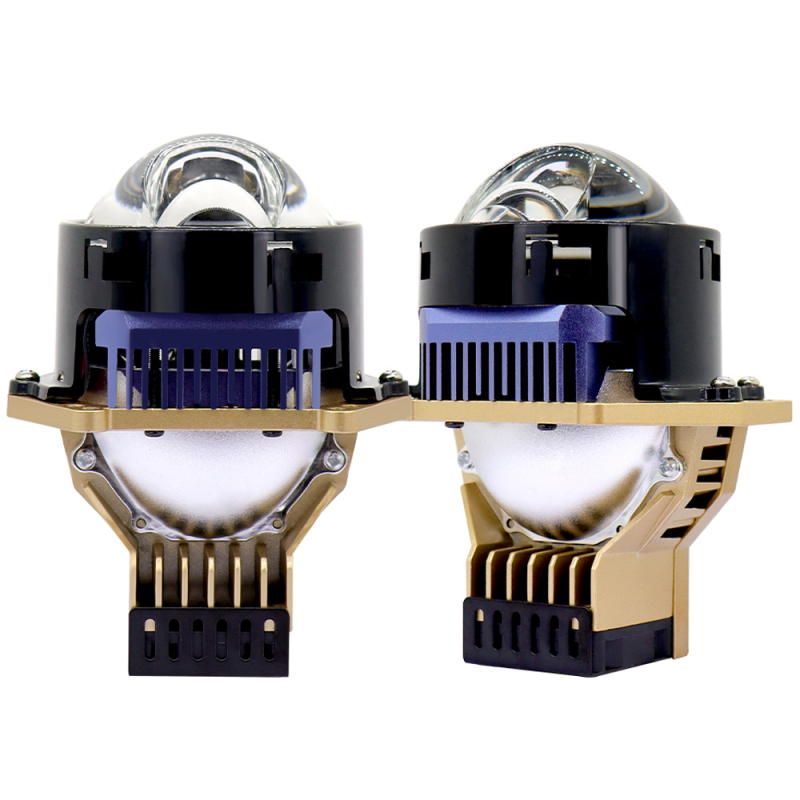 Autó LED fényszóró közvetlen lézerrel, kör alakú dizájn, 75W, 12V, 6000K, nagy fényerő