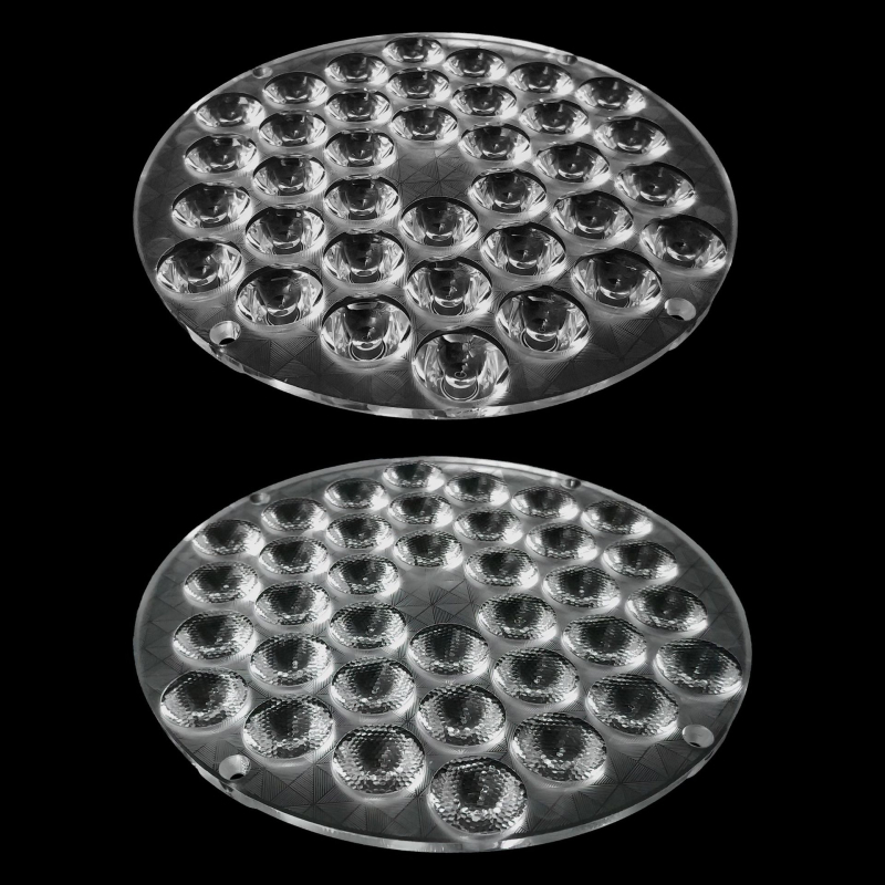 W-140-36 Head Plane Bead Lens LED μονάδα, PMMA σώμα, 25° ομαλός δέσμη / 30° δέσμη με χάντρα, διαπερατότητα φακού 82%, διαπερατότητα υλικού 92%, για LED φωτισμό