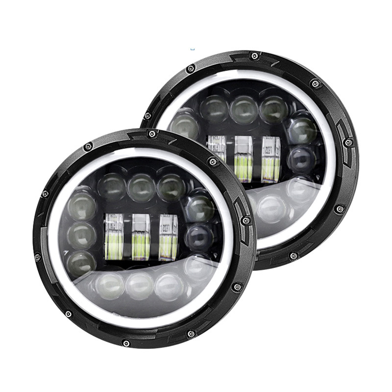 7-inčni Wrangler LED far, 15 LED, puni krug, za nadogradnju farova Jeep Wranglera