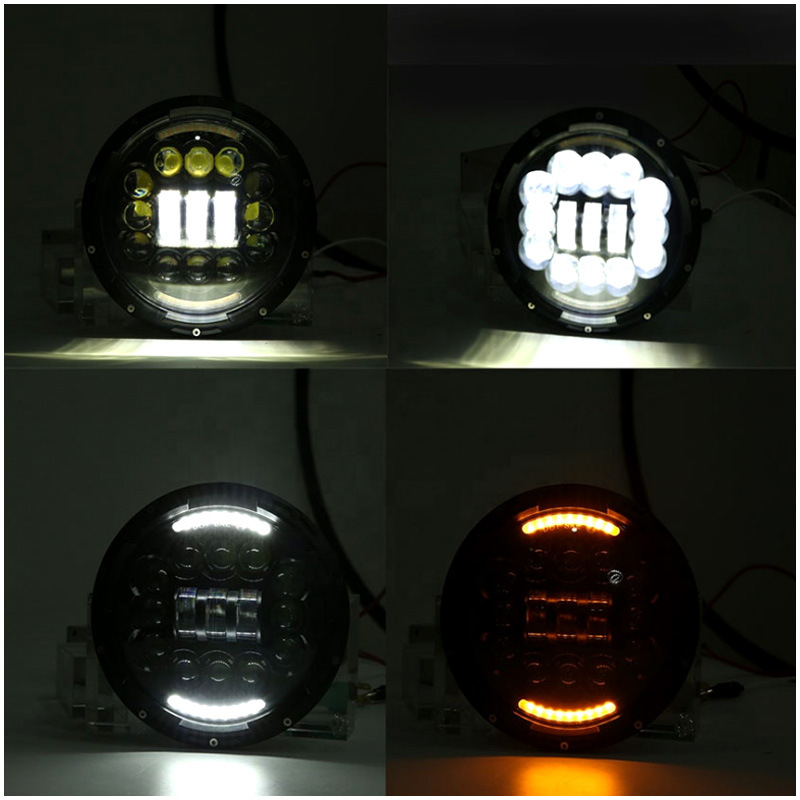 7-inčni Wrangler LED far, 15 LED, puni krug, za nadogradnju farova Jeep Wranglera