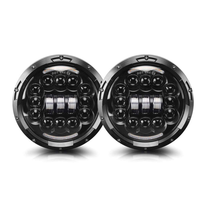 7-inčni Wrangler LED far, 15 LED, puni krug, za nadogradnju farova Jeep Wranglera