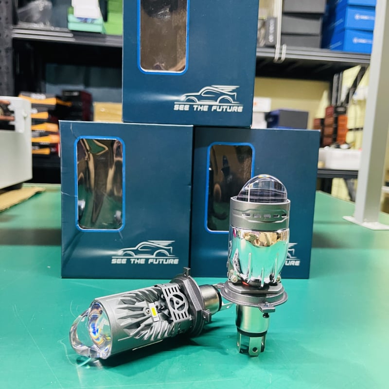 Automobilska LED glavna svjetla s laserskom lećom, integrirani visoki i niski snop, model M01p, 43W, 12V, 12000lm, IP68