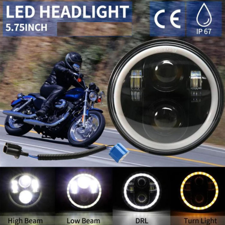 Wrangler LED fényszóró, 4 LED, 2900 lm, 12V, IP68, Angel Eye gyűrű fókuszlencsével