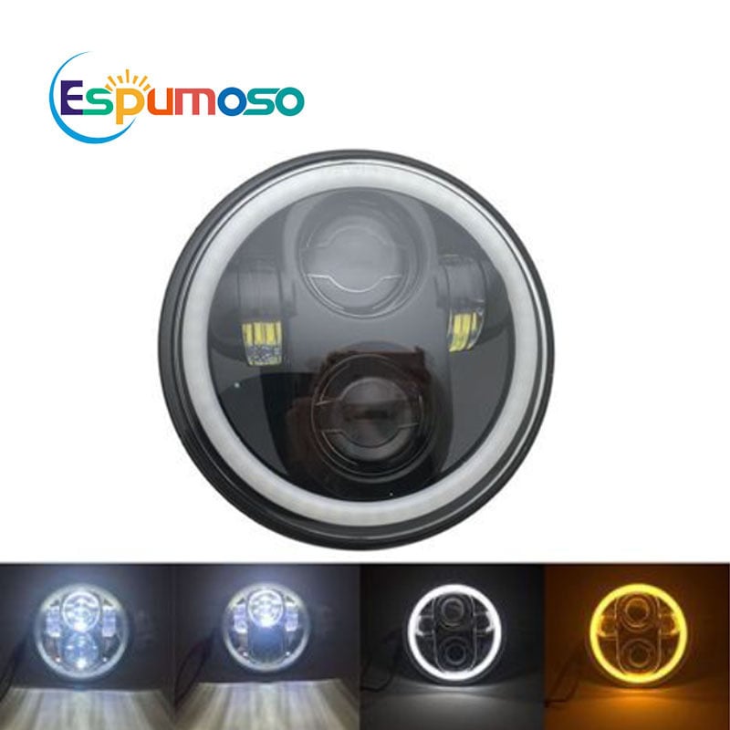 Wrangler LED fényszóró, 4 LED, 2900 lm, 12V, IP68, Angel Eye gyűrű fókuszlencsével