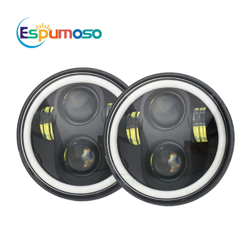 Wrangler LED fényszóró, 4 LED, 2900 lm, 12V, IP68, Angel Eye gyűrű fókuszlencsével