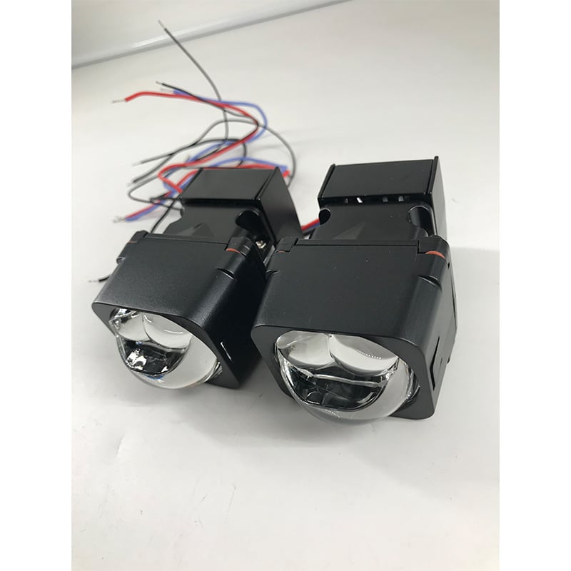 LED fényszóró lencsével, dupla közvetlen mátrix LED – 50W, 12V, 5000–7000 lm, élettartam 30 000 óra