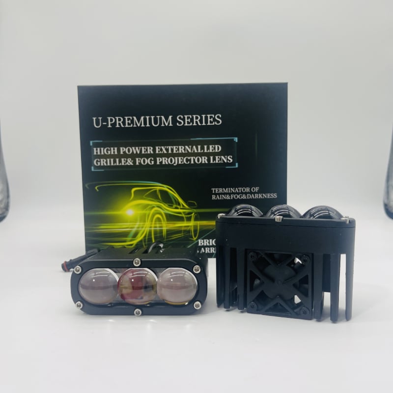 LED svjetlo na rešetki s tri oka i svjetlo za maglu – univerzalno off-road vozilo, aluminij, 60W, 9-80V, 12000 lm, IP68