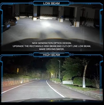M01P LED H4 prednje svjetlo – dvostruka visoka/niska zraka, integrirana leća, aluminijsko kućište, 12V, 3.5A, univerzalna kompatibilnost