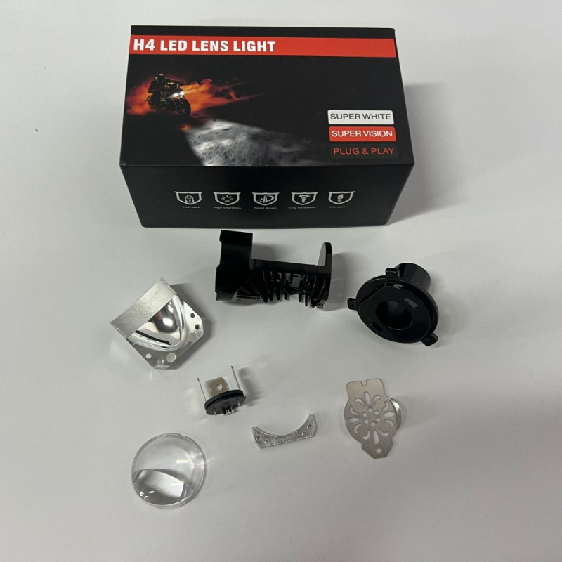LED set za automobile H4 s dvostrukim lećama, aluminijsko kućište, 12V, 50W, univerzalna kompatibilnost