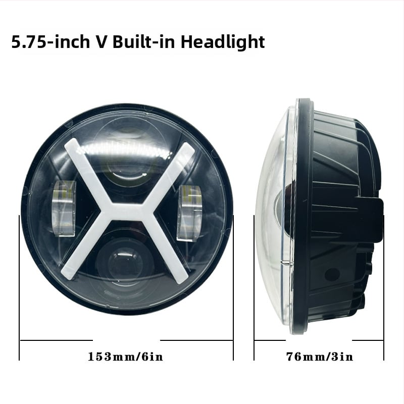 Harley Wrangler 5,75 hüvelykes LED fényszóró, 80W, 12-80V, IP67, élettartam 50 000 óra, ház alumínium-ötvözet + PC