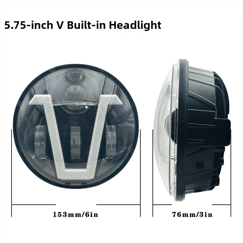 Harley Wrangler 5,75 hüvelykes LED fényszóró, 80W, 12-80V, IP67, élettartam 50 000 óra, ház alumínium-ötvözet + PC