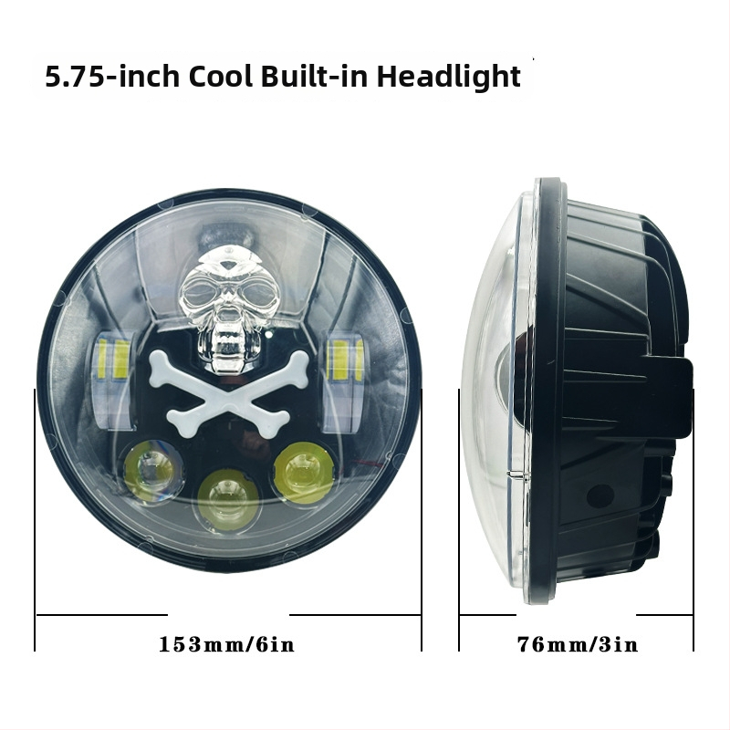 Harley Wrangler 5,75 hüvelykes LED fényszóró, 80W, 12-80V, IP67, élettartam 50 000 óra, ház alumínium-ötvözet + PC