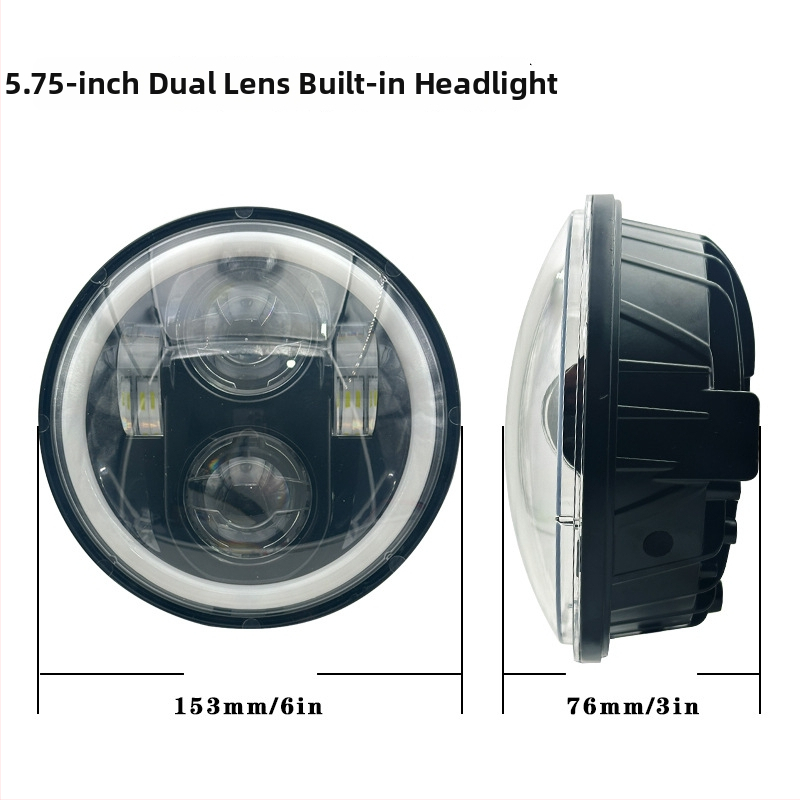 Harley Wrangler 5,75 hüvelykes LED fényszóró, 80W, 12-80V, IP67, élettartam 50 000 óra, ház alumínium-ötvözet + PC