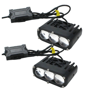 LED motociklističko svjetlo s tri LED diode, 120W, 12V DC, IP67, 12000LM