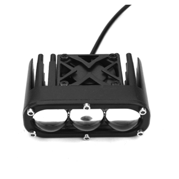 LED motociklističko svjetlo s tri LED diode, 120W, 12V DC, IP67, 12000LM