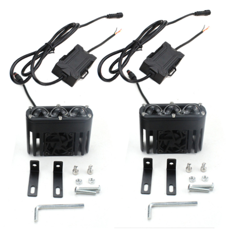 LED motociklističko svjetlo s tri LED diode, 120W, 12V DC, IP67, 12000LM