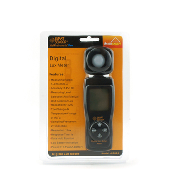AS803 digitális megvilágításmérő, fotometriai detektor, ipari lumenmérő, tápellátás 3× AAA elemekkel, Hima márka