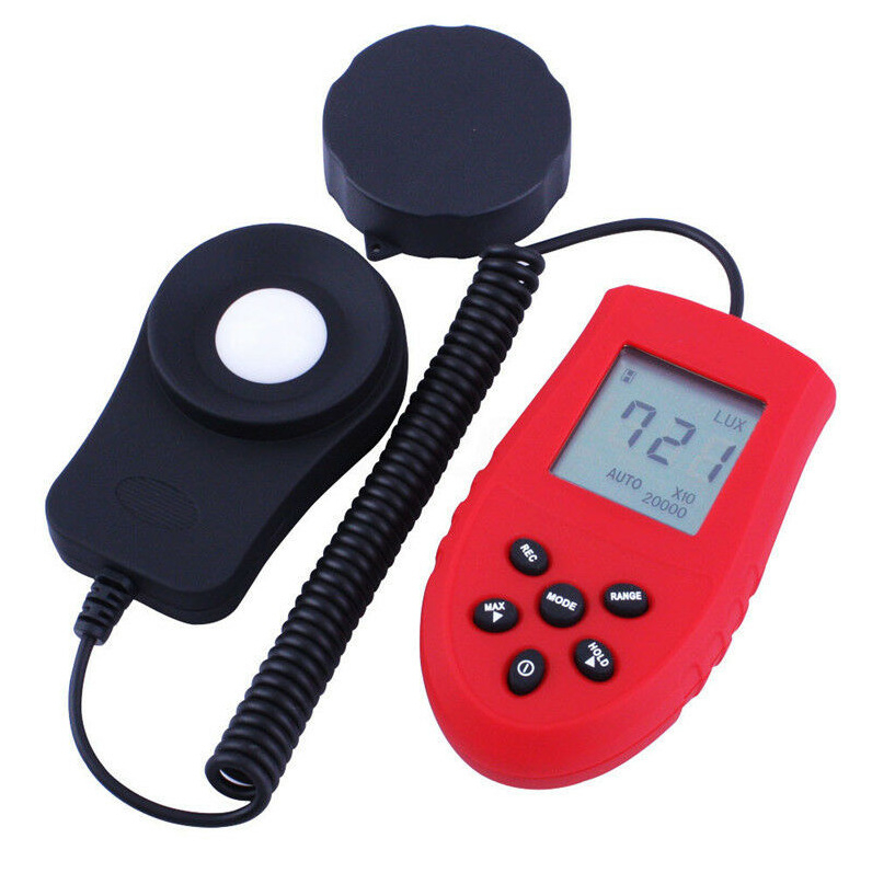 HS1010 hordozható illuminométer, elektronikus fotométer széles tartományú, AAA-elem táplált