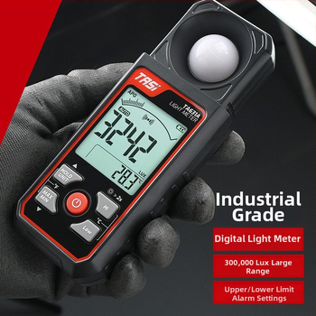TA631 sorozat ipari minőségű digitális luxmérő — mérési tartomány: 300 000 lux — tápellátás: 3×1,5V elemek