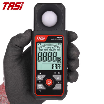 TA631 sorozat ipari minőségű digitális luxmérő — mérési tartomány: 300 000 lux — tápellátás: 3×1,5V elemek