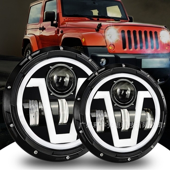 Kvadratna LED glavna svjetla za Jeep Wrangler — u stilu strelice, 12V, 6500 lm, IP68, vijek trajanja 50.000 sati
