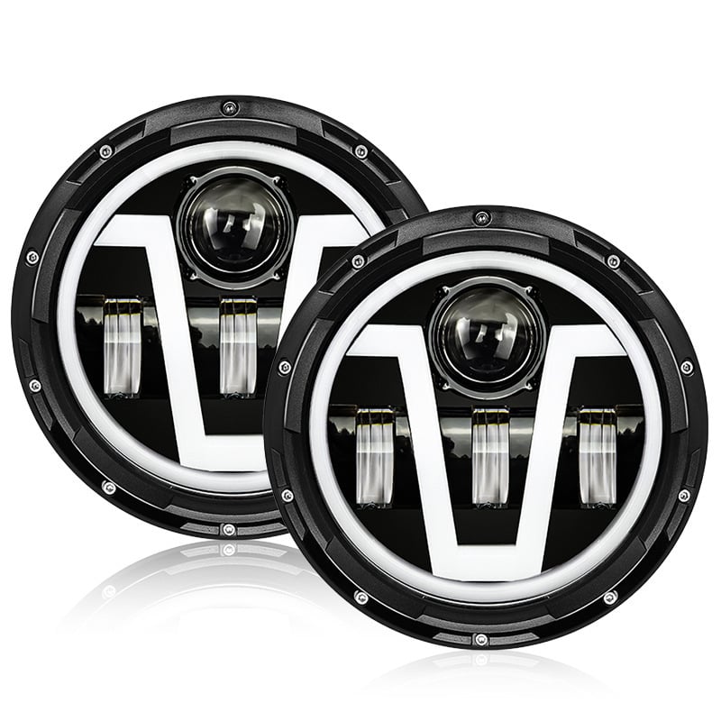 Kvadratna LED glavna svjetla za Jeep Wrangler — u stilu strelice, 12V, 6500 lm, IP68, vijek trajanja 50.000 sati