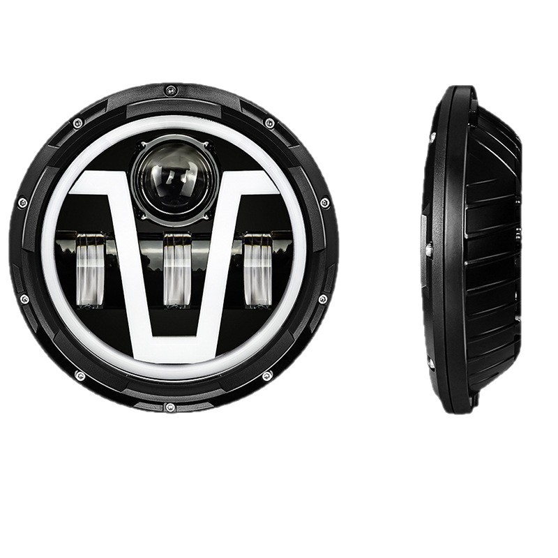 Kvadratna LED glavna svjetla za Jeep Wrangler — u stilu strelice, 12V, 6500 lm, IP68, vijek trajanja 50.000 sati