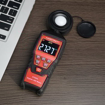 HABOTEST HT620L Ψηφιακός μετρητής φωτεινότητας, Υψηλής ακρίβειας φωτομετρικός μετρητής, Τροφοδοσία από 3×1.5V AAA μπαταρίες