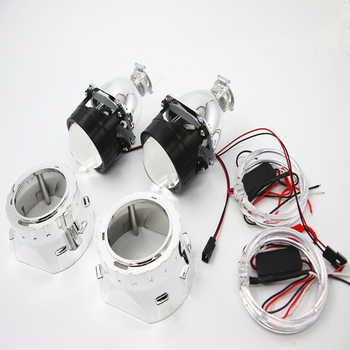 HID Xenon set leća za H1 s dvostrukom lećom i fisheyeom, 55W, 12V, 6000LM, vijek trajanja 30000h, aluminijska legura, model Weishitong