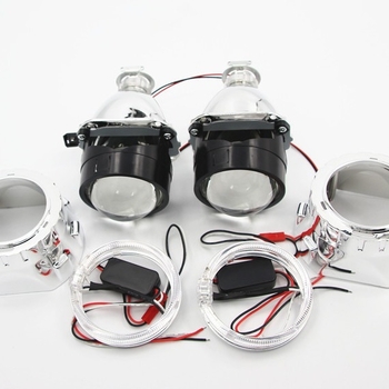 HID Xenon set leća za H1 s dvostrukom lećom i fisheyeom, 55W, 12V, 6000LM, vijek trajanja 30000h, aluminijska legura, model Weishitong